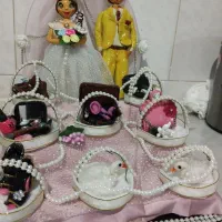 عروس وداماد صفرتاصدکاردست|صنایع دستی و سایر لوازم تزئینی|صحنه, |دیوار