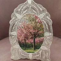 آینه یا قاب عکس و تابلو طرح نقره ملیله کاری
