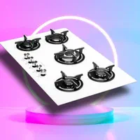 اجاق گاز سفید ۵ شعله