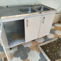 کابینت با سینگ|آب‌چکان و نظم‌دهنده ظروف|فومن, |دیوار