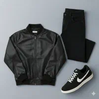 کاپشن مردانه مدل DarkShell/دوخت صنعتی مقاوم/چرم