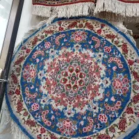 دایره1در1دستباف کاشمر گل ابریشم خاص