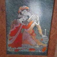 تابلو چوبی عکس لیلی و مجنون