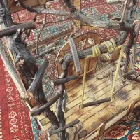 قفس چوبی دکوری قابل استفاده با چوب طبیعی باشهربازی|لوازم جانبی حیوانات|گرمدره, |دیوار