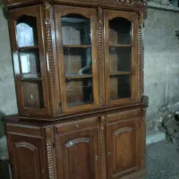 ویترین چوب گردو کلاسیک|بوفه، ویترین، کنسول|ورامین, ورامین|دیوار