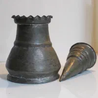 تنگ مشربه نباتدون مسی قدیمی عتیقه کلکسیون سایزخاص|کلکسیون اشیاء عتیقه|نکا, |دیوار