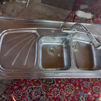 سینک دوقلوی البرز ۱۲۰ در ۶۰  باشیر تلفونی سنگین