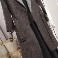 پالتو سارافون آستین بلند قهوه ای