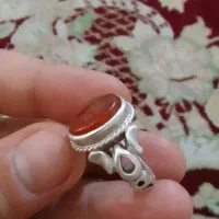 انگشتر نقره عقیق عیار بالا رکاب دست ساز
