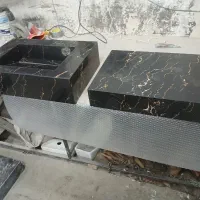 روشویی سرامیکی همراه شلف و یو در ۱۰ رنگ مدل