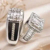 ساخت حلقه ست عروس و داماد نقره و انگشتر