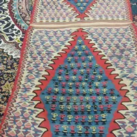 گلیم قدیمی دوتا یک مترو نیمی|گلیم، جاجیم، گبه|نهاوند, |دیوار