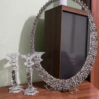 اینه برنجی وشمعدان بوهیمیا چک