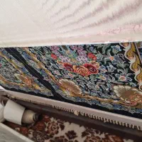 فرش زرچره تمام ابریشم طرح جدیدبادارقالی|فرش|مراغه, |دیوار