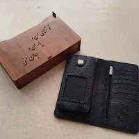 کیف پول دستدوز با چرم طبیعی|کیف، کفش، کمربند|اسلامشهر, شهرک واوان|دیوار