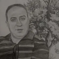 طراحی چهره سیاه قلم