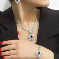 سرویس نقره زمرد زبرجدی کوبیک ۸۴۰۵ نقره رضازاده۱|بدلیجات|تبریز, |دیوار
