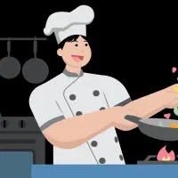 آشپز فرنگی، تخته کار، ظرفشور