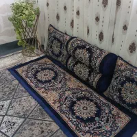 تشک کناره *پشتی چهار گوش دکمه دار و پشتی کرد سنتی