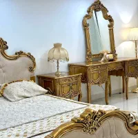 سرویسخواب  تمام چوب لمسه دوزی|تخت و سرویس خواب|تهران, اختیاریه|دیوار