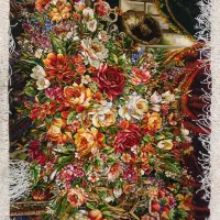 تابلو دستباف گل ابریشم