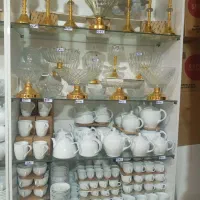 لاله جاشمعی پایه طلایی جفتی ، کادویی ، جهیزیه|ظروف سرو و پذیرایی|مشهد, بهارستان|دیوار