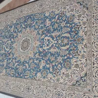 فرش دست باف گل ابریشم|فرش|سمنان, |دیوار