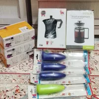 اکسسوری قهوه موکاپات فرنچ پرس شات و همزن