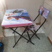 میز تحریر و نیمکت السا و آنا/ صندلی پایه فلزی کودک|اسباب و اثاث بچه|تهران, امیریه|دیوار