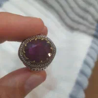 انگشتر نقره یاقوت سرخ درشت