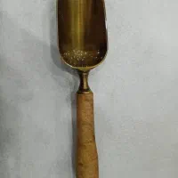 قاشق آجیل جنس برنج دسته چوبی