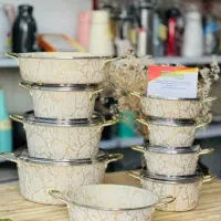 سرویس قابلمه گرانیتی  ماربل  ۱۵ پارچه