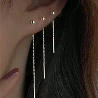 گوشواره بخیه ای طلا ۱۸ عیار جدید و شیک|جواهرات|تهران, بازار|دیوار