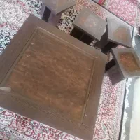 گل میز مبل تمیز و سالم با 4 تا گل میز کوچک