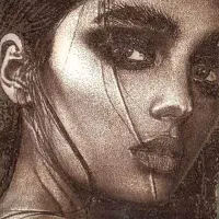 حکاکی چهره روی چوب ( ویژه روز مادر )|تابلو، نقاشی، عکس|قم, بیست متری ولیعصر|دیوار