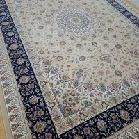 فرش ۱۲۵۰ شانه مشهد ۲ عدد ۹ متری نخ ابریشم