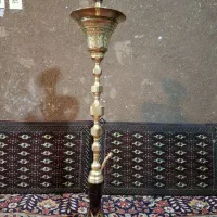 قلیون عربی تمام برنج توپر سنگین و قلیون چوبی بلند