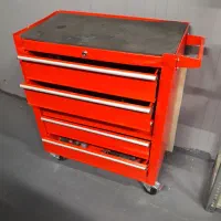 جعبه ابزار پنج کشو چرخدار با ابزار