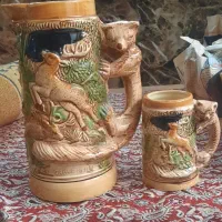 پارچ و ۶عدد لیوان سرامیکی ژاپنی(آنتیک/زیبا/کمیاب)