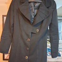 پالتو زنانه مشکی رنگ آستردار