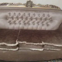 مبل هفت نفره قهوه ای درحد نو بدون خط وخش