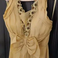 لباس مجلسی بسیار زیبا با حریر خارجی