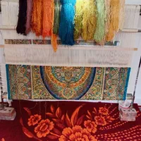 قالیچه ابریشم نیمه کاره