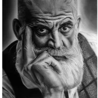 نقاشی.نقاشی چهره. سیاه قلم. نقاشی رنگی