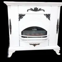 بخاری گازی شومینه ای سفید یخچالی جهان کار ۷۰۰۰