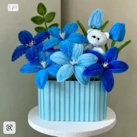 گل های مخملی و روبانی