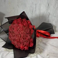 دسته گل روبانی