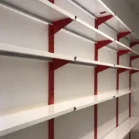 قفسه/صفحه کف۲۵سانتی زرد/لچکی/پایه