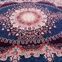 دوتخته قالی دوازده متر 3.4 برنگ سرمه ایی