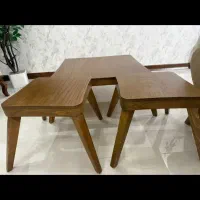 میز جلو مبلی به همراه گل میز